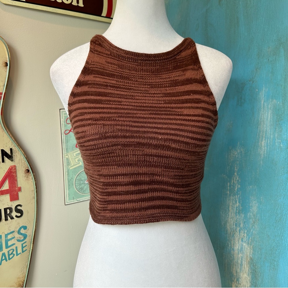 Brown Striped Tank Top